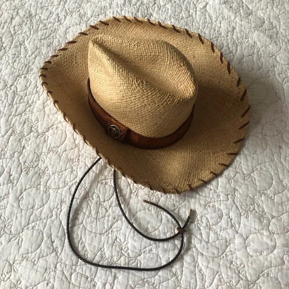 Fiesta cowboy/Cowgirl Straw Hat OS - Picture 1 of 12